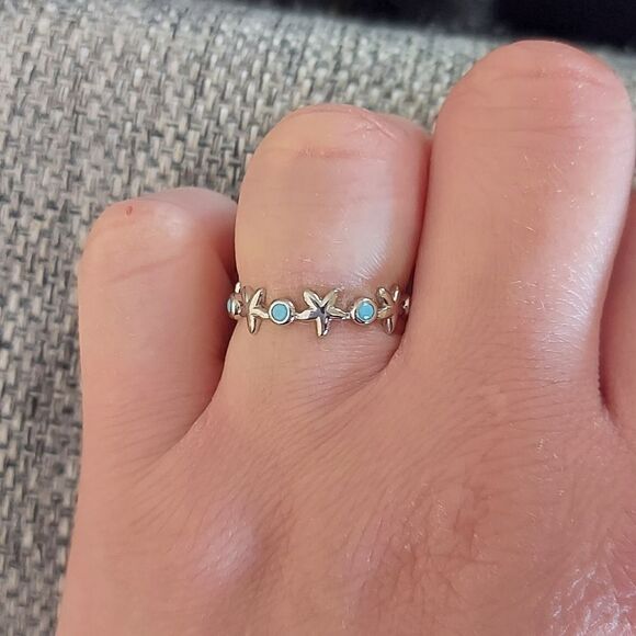 925 Sterling Silver Starfish Ring - Picture 9 of 9